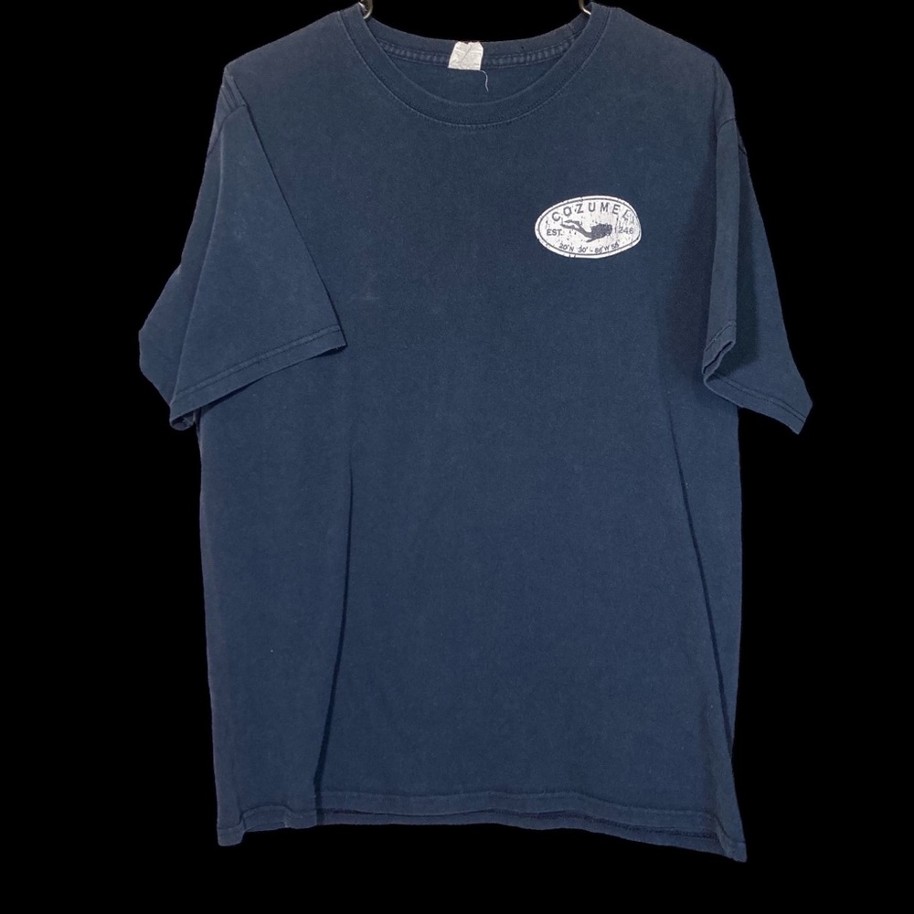 Vintage COZUMEL Est:1246 Tee Navy Blue